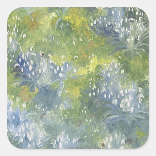 Schneeverfahren 2014 quadratischer aufkleber (Vorderseite)