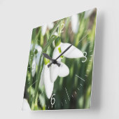 Schneeverfahren-Blume Quadratische Wanduhr (Winkel)