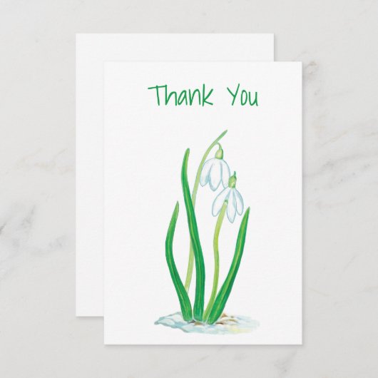 Schneeverfahren Dankeskarte (Vorne/Hinten)