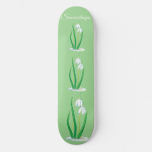 Schneeverfahren (Galanthus nivalis) Personalisiert Skateboard