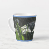 Schneeverfahren Kust. Border Blue Latte Tasse (Linke Ecke)