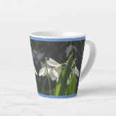Schneeverfahren Kust. Border Blue Latte Tasse (Rechte Ecke)