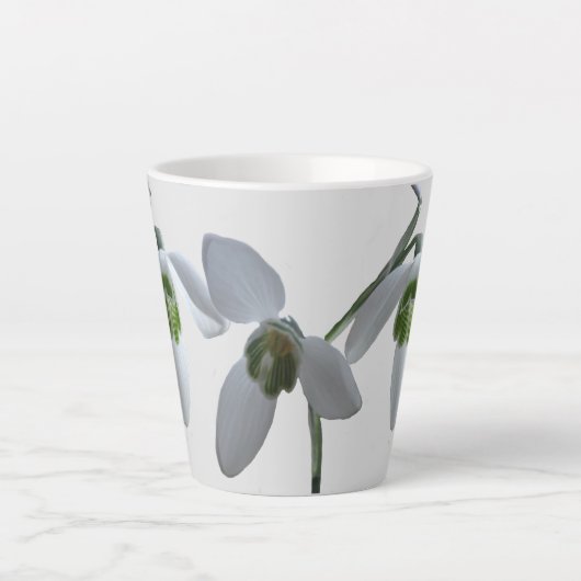 Schneeverfahren Kust. Light Gray Latte Tasse (Vorderseite)