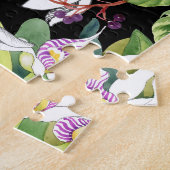 Schneeverfahren & Orchideen: Schwarzes Muster Puzzle (Seite)