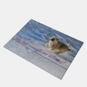 Schneevergnügen Fußmatte (Schrägansicht)