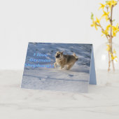Schneevergnügen Karte (Gelbe Blume)