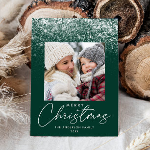 Schneeverwehung Frohe Weihnachten Grüne Foto