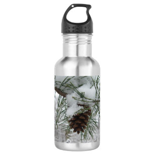 Schneeverzweig Winter Naturfotografie Edelstahlflasche