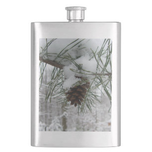 Schneeverzweig Winter Naturfotografie Flachmann