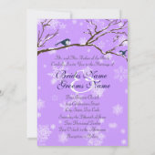 Schneevögel 2 Lavander Einladung (Rückseite)