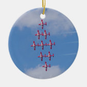 Schneevögel Keramik Ornament (Vorne)