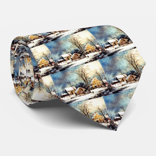 Schneevormittag Krawatte (Gerollt)