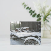 Schneewagen Postkarte (Stehend Vorderseite)