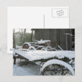 Schneewagen Postkarte (Vorne/Hinten)