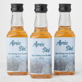 Schneewald Apres Ski Wedding Event Alkoholflaschenetikett