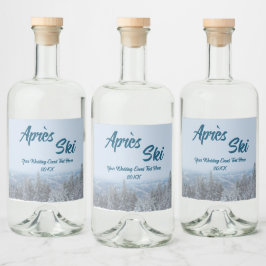 Schneewald Apres Ski Wedding Event Alkoholflaschenetikett