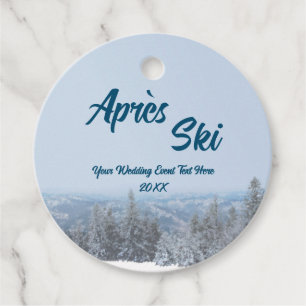 Schneewald Apres Ski Wedding Event Geschenkanhänger