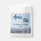 Schneewald Apres Ski Wedding Event Geschenktütchen (Vorderseite)