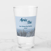 Schneewald Apres Ski Wedding Event Glas (Vorderseite)