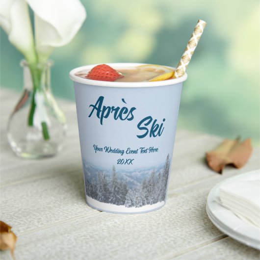 Schneewald Apres Ski Wedding Event Pappbecher (In Situ)
