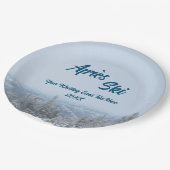 Schneewald Apres Ski Wedding Event Pappteller (Schrägansicht)