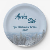 Schneewald Apres Ski Wedding Event Pappteller (Vorderseite)