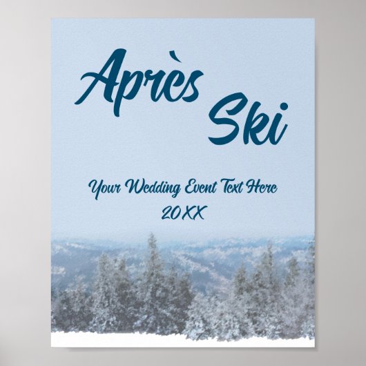 Schneewald Apres Ski Wedding Event Poster (Vorne)