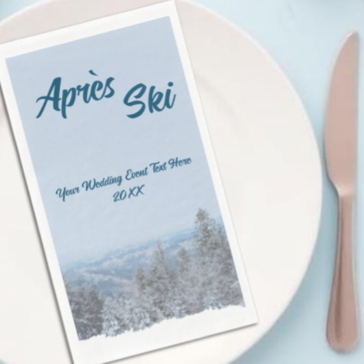 Schneewald Apres Ski Wedding Event Serviette