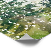 Schneewald-Aquarellposter Poster (Ecke)