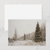Schneewald Dankeskarte (Vorne/Hinten)