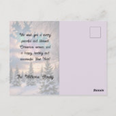 Schneewald, Eiskristalle, Nordlichter Postkarte (Rückseite)