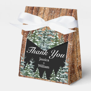Schneewald & Forst Schwarze Dankeschön-Hochzeit Geschenkschachtel