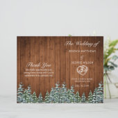 Schneewald & Forstland Kiefern-Hochzeitsprogramm (Stehend Vorderseite)