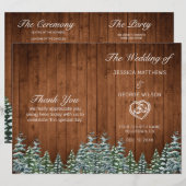 Schneewald & Forstland Kiefern-Hochzeitsprogramm (Vorne/Hinten)