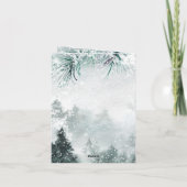 Schneewald-Hanging-Glasschmuck Feiertagskarte (Rückseite)