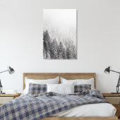 Schneewald in Nebel gewickelt Leinwanddruck (Insitu (Schlafzimmer))