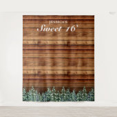 Schneewald Ländliche Süße 16 Foto Hintergrund Wandteppich (Vorderseite)