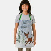 Schneewald mit einem Hirsch Weihnachten Schürze (Insitu)