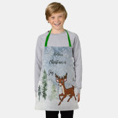 Schneewald mit einem Hirsch Weihnachten Schürze (Getragen)