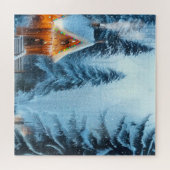 Schneewald mit Hütte 20x20 Puzzle (Horizontal)