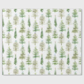 Schneewald mit Starfish gekrönt Geschenkpapier (Flach)