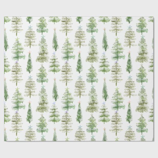 Schneewald mit Starfish gekrönt Geschenkpapier (Flach)