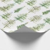 Schneewald mit Starfish gekrönt Geschenkpapier (Ecke)