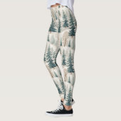 Schneewald-Muster – Friedliche Winterlandschaft Leggings (Links)