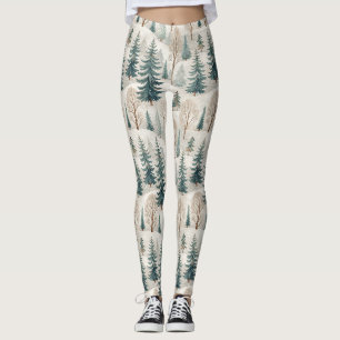 Schneewald-Muster – Friedliche Winterlandschaft Leggings