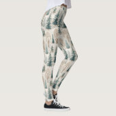 Schneewald-Muster – Friedliche Winterlandschaft Leggings (Rechts)