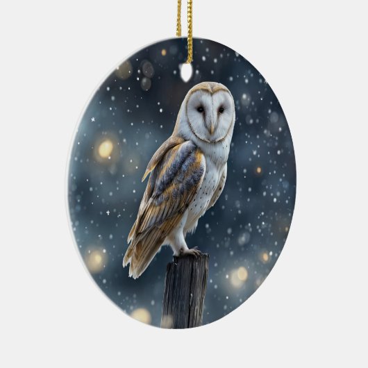 Schneewald oder Weihnachten Keramik Ornament (Rechts)