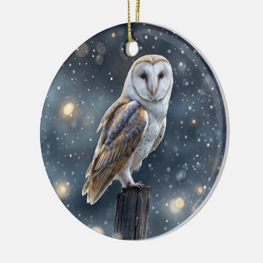 Schneewald oder Weihnachten Keramik Ornament (Links)