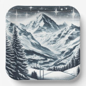 Schneewald Pappteller (Vorderseite)