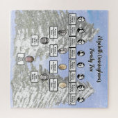 Schneewald Pine Trees Oval Fotos Puzzle (Horizontal)